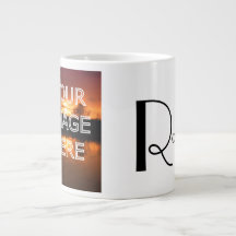 Tasse de café avec photo personnalisée Extra Large