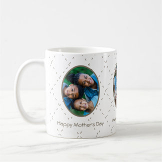 Tasse de café avec photos de famille et message po