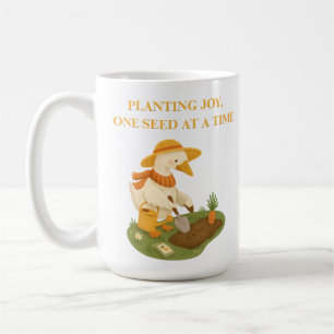 Tasse de café avec slogan de jardinage de joie de