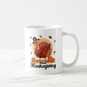 Tasse de café avec typographie de Thanksgiving joy