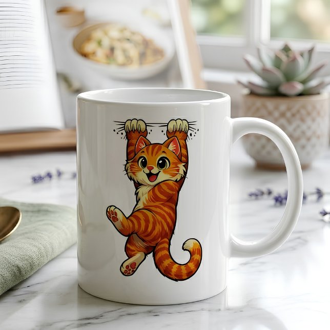 Tasse de café avec un chat roux mignon (Créateur téléchargé)