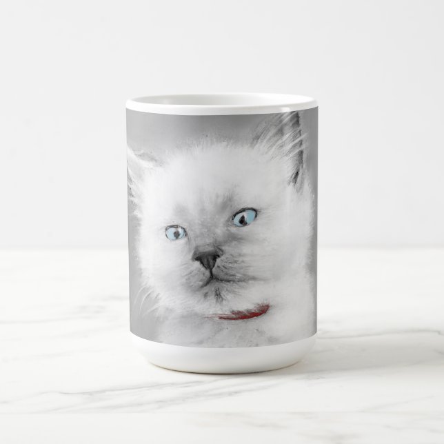 Tasse de café avec un chaton (Centre)