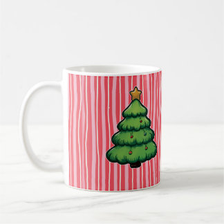 Tasse de café avec un joli arbre de vacances