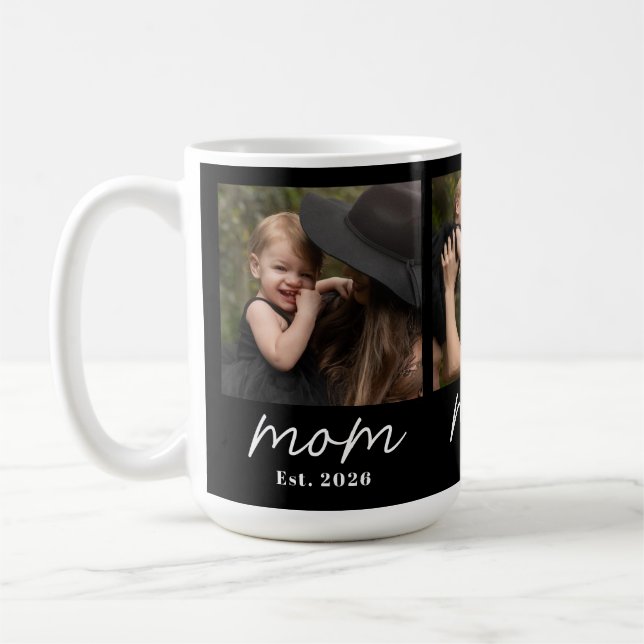 Tasse de café avec un script établi par maman en n (Gauche)