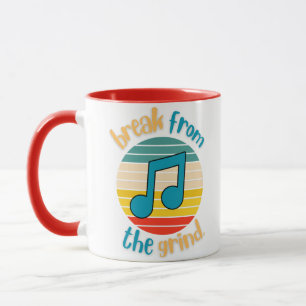 Tasse de café avec une croche de musique