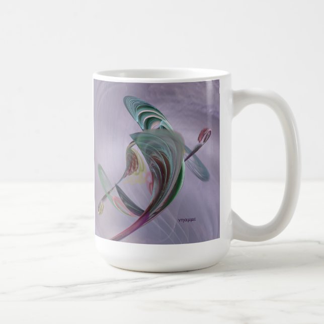tasse de café avec une fleur de fractale (Droite)