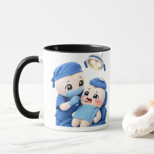 Tasse de café bébé patient dentiste mignon