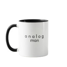 Tasse de café blanc pour homme analogique