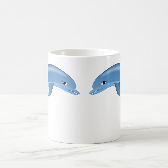 Tasse de café blanche dauphins (Centre)