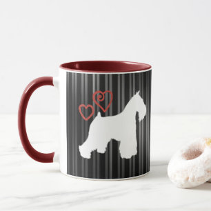 Tasse de café blanche de Schnauzer