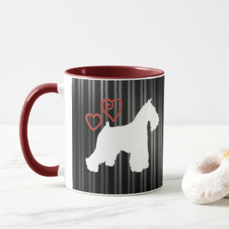 Tasse de café blanche de Schnauzer