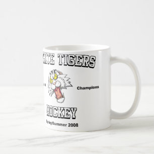 Tasse de café blanche de tigres