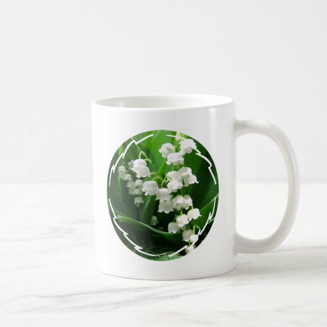 Tasse de café blanche du muguet (Droite)