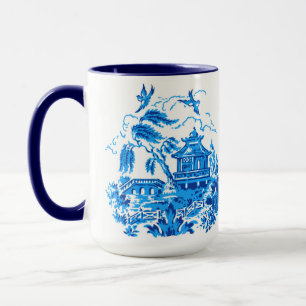 Tasse de café bleue de la conception 15oz de la