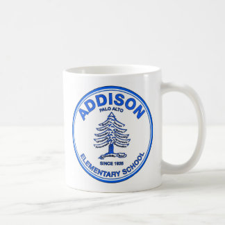 Tasse de café bleue de logo