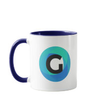 Tasse de café bleue de médias de Guido