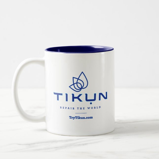 Tasse de café bleue de Tikun (Gauche)