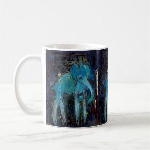 Tasse de café bleue d'éléphant