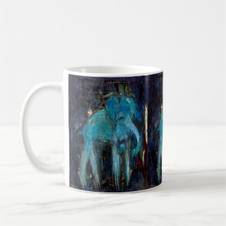 Tasse de café bleue d'éléphant