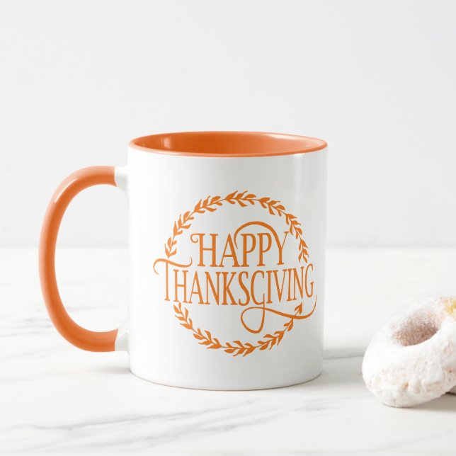 Tasse de café Bonne Action de grâce (Avec donut)