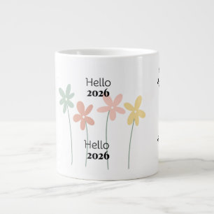 Tasse de café Bonne année 2026 Floral