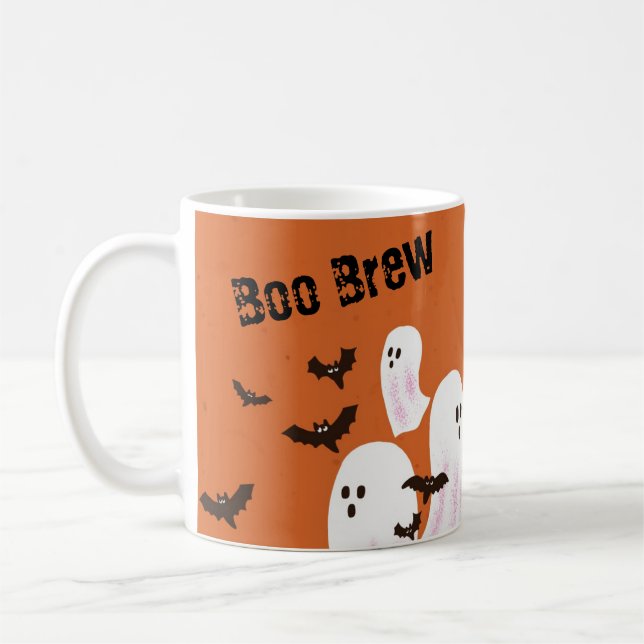 Tasse de café Boo Brew Ghost Halloween (Gauche)