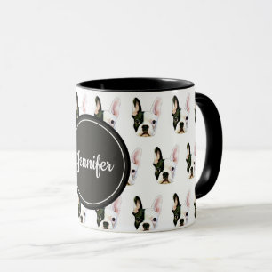 Tasse de café Bouledogue Français nom personnalisé