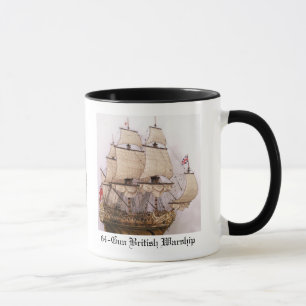 Tasse de café britannique de navire de guerre