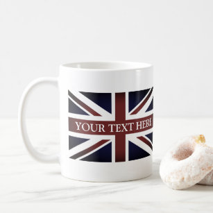 Tasse de café britannique vintage de drapeau