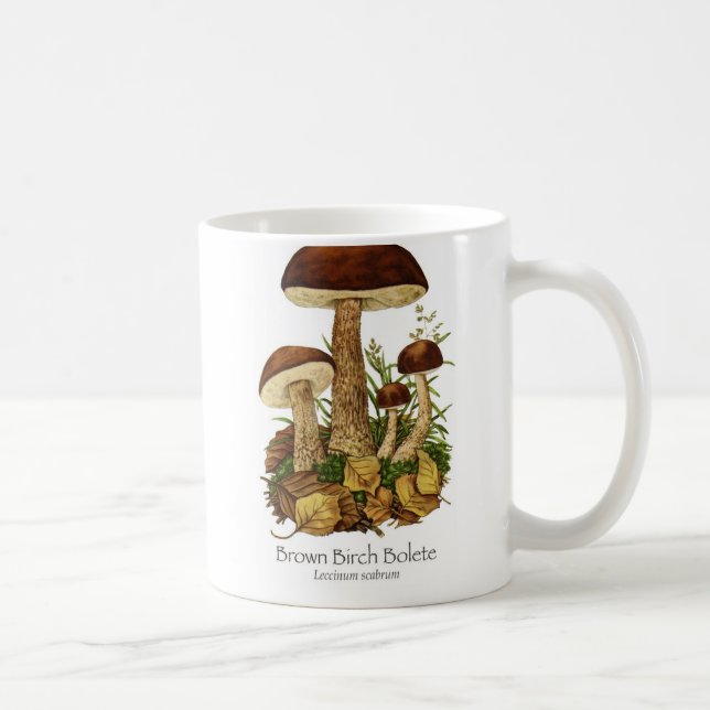 Tasse de café Brown de champignon de Bolete de (Droite)