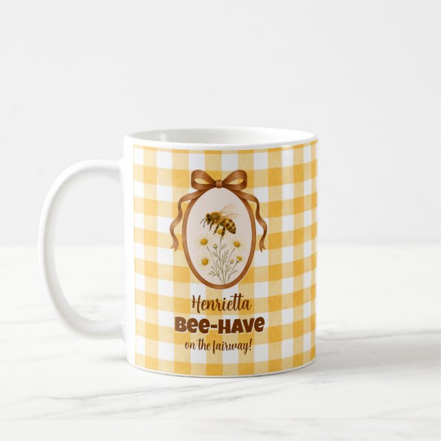 Tasse de café cadeau de golf drôle d'abeille (Gauche)