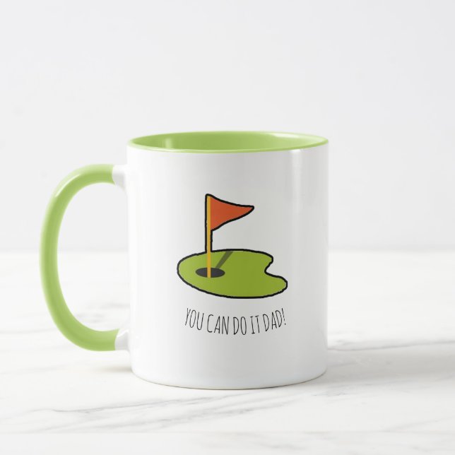Tasse de café Cadeau de papa avec golf (Gauche)
