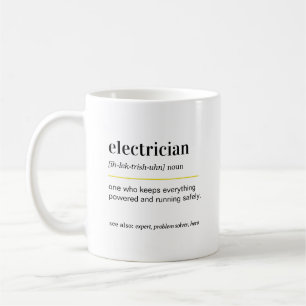 Tasse de café cadeau d'électricien drôle