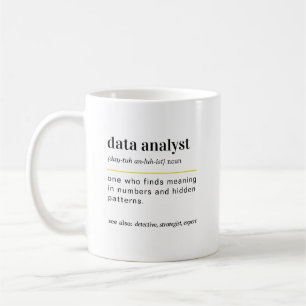 Tasse de café cadeau drôle pour analyste de donnée