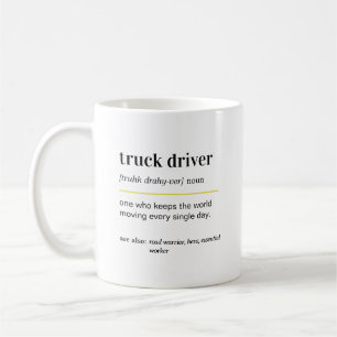Tasse de café cadeau drôle pour chauffeur de camio