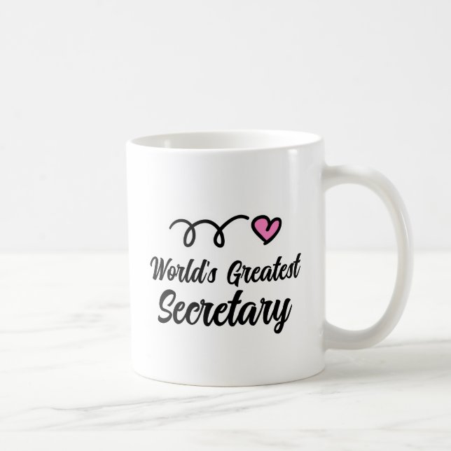 Tasse de café cadeau pour la meilleure secrétaire  (Droite)