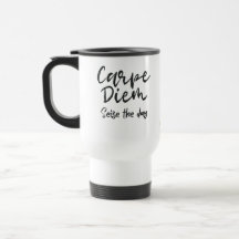 Tasse de café Carpe Diem Dark Academia typographie