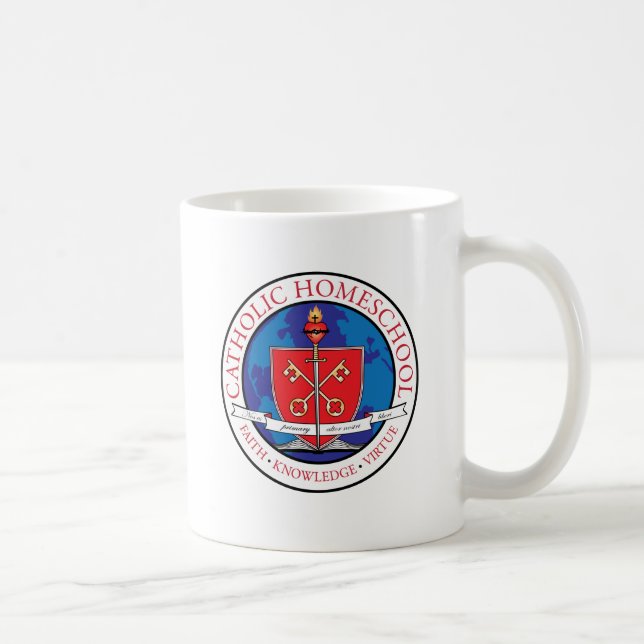 Tasse de café catholique de crête de Homeschool (Droite)