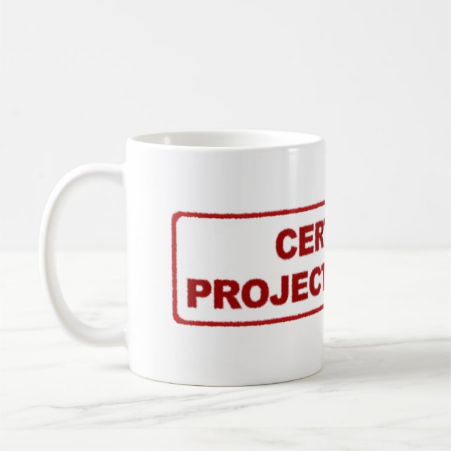 Tasse de café certifiée de chef de projet (Gauche)