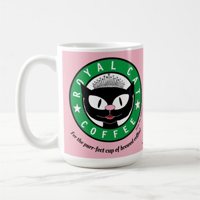 TASSE DE CAFÉ CHAT ROYAL Princesse Chat de Dessin  (Gauche)