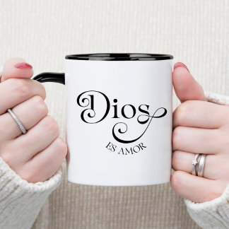Tasse de café chrétienne espagnole Dios Es Amor