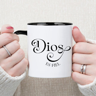 Tasse de café chrétienne espagnole Dios Es Fiel