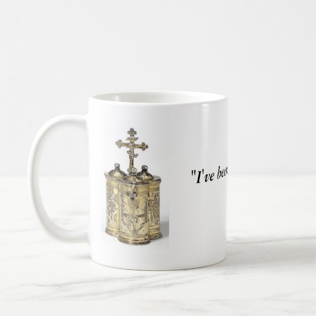 Tasse de café chrismatoire remplacée de citation (Gauche)