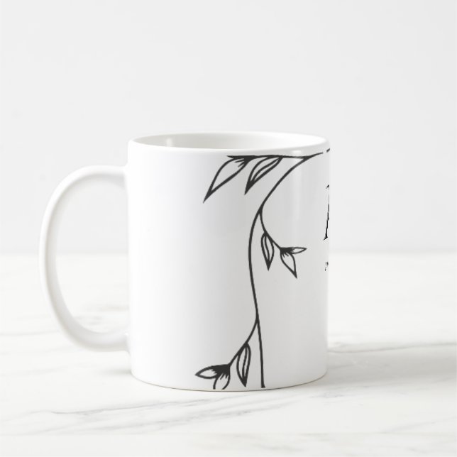Tasse de café classique à monogramme de mariage (Gauche)