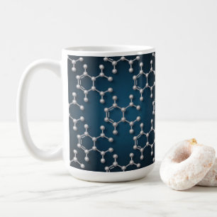 Tasse de café classique aux molécules de caféine