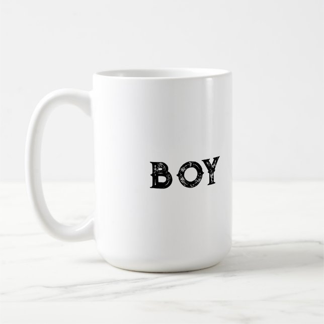 Tasse de café classique avec texte garçon et coule (Gauche)