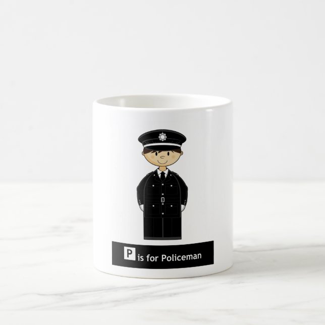 Tasse de café classique de policier (Centre)
