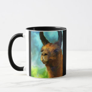 Tasse de café collectable d'art de lama
