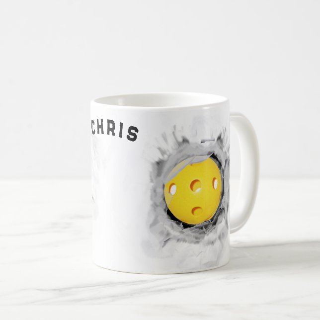 Tasse de café collectorible de pickleball (Devant droit)