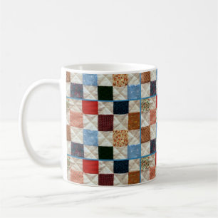 Tasse de café colorée de motif d'édredon